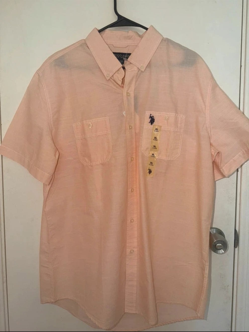 U.S. Polo Assn. Peach Short-Sleeve Button-Down Shirt